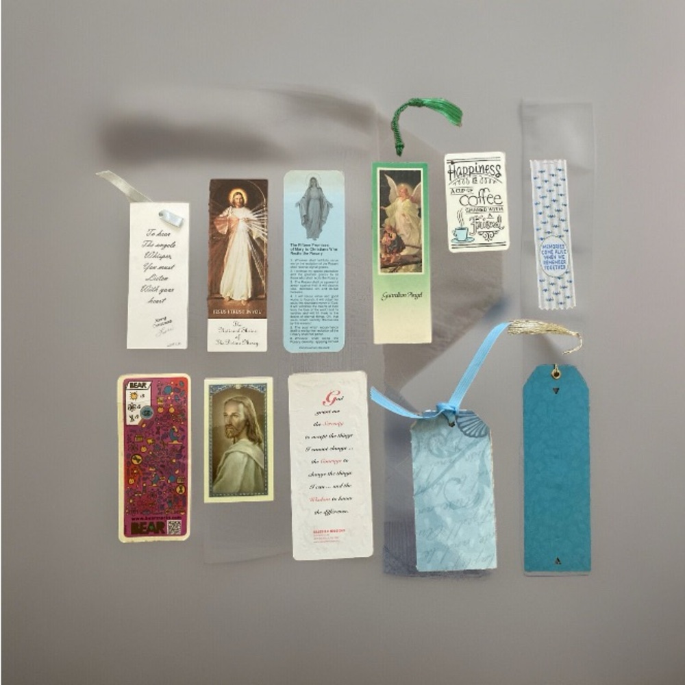 Laminated Bookmarks Lot Of 12 With Nice Sayings, Colorful, Some Handmade